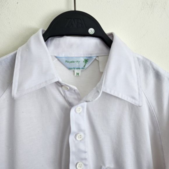 Vintage Royale Air Polo Shirt Mens Adult Med. Casual Lightweight Polyester - Picture 2 of 8